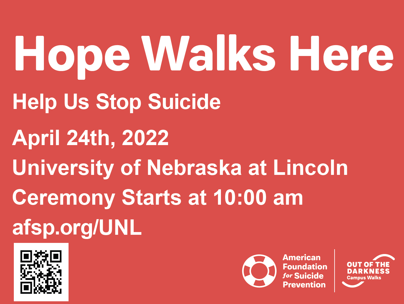 Out Of The Darkness Walk For Suicide Prevention Awareness April 24 Nebraska Today University